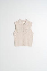 CABLE-KNIT VEST TOP