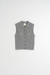 CABLE-KNIT VEST TOP