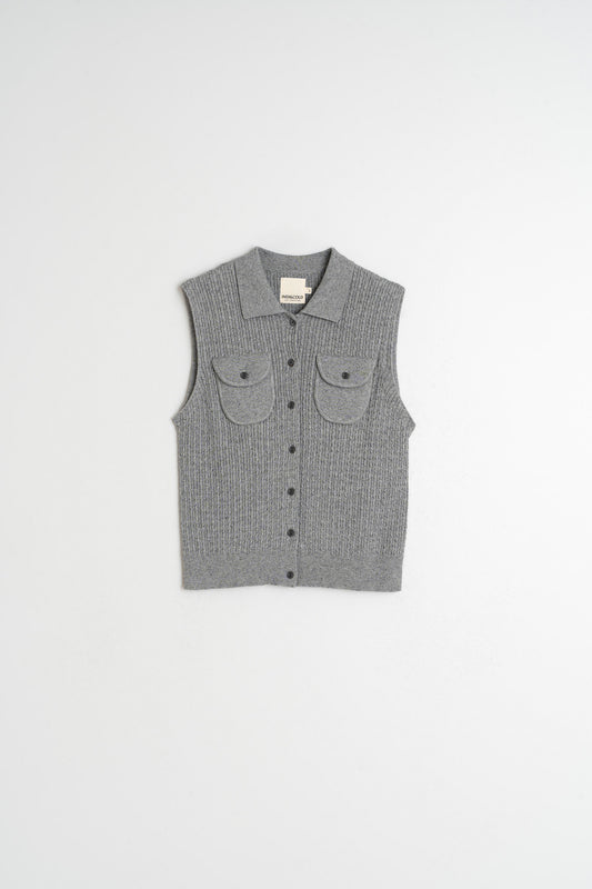 CABLE-KNIT VEST TOP