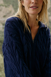 [CL] COTTON CABLE-KNIT JACKET