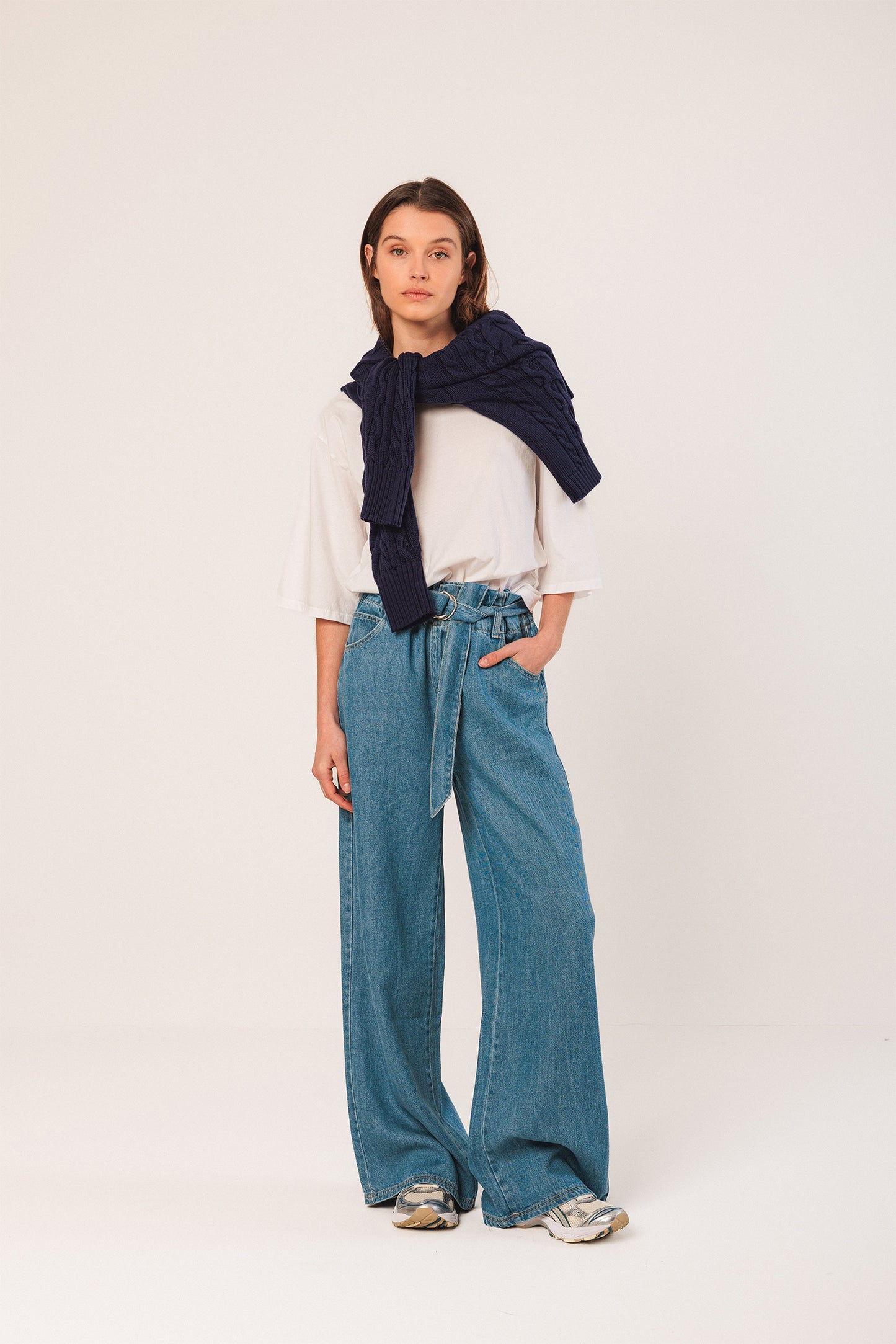 COTTON CABLE-KNIT JACKET