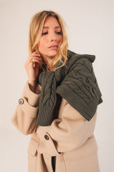 COTTON CABLE-KNIT JACKET