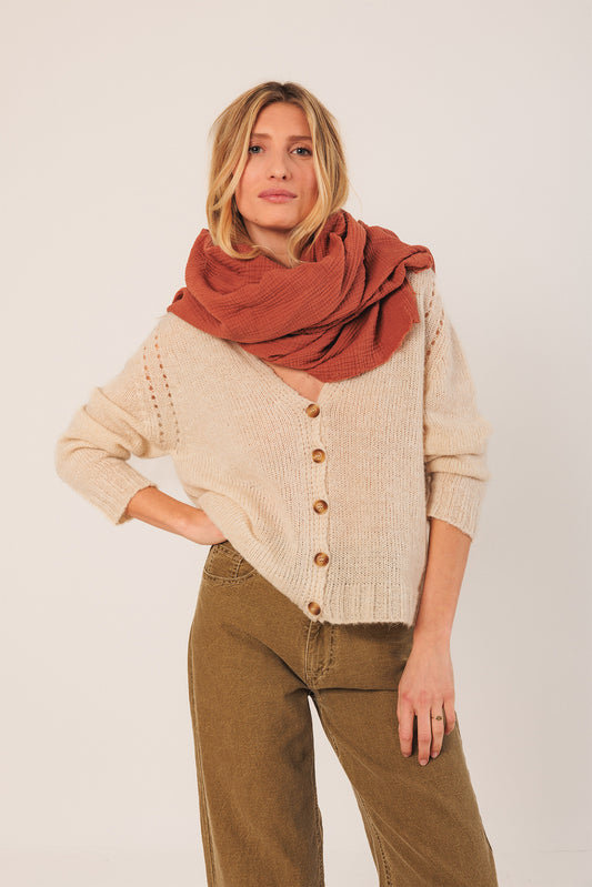 DOUBLE-GAUZE SCARF