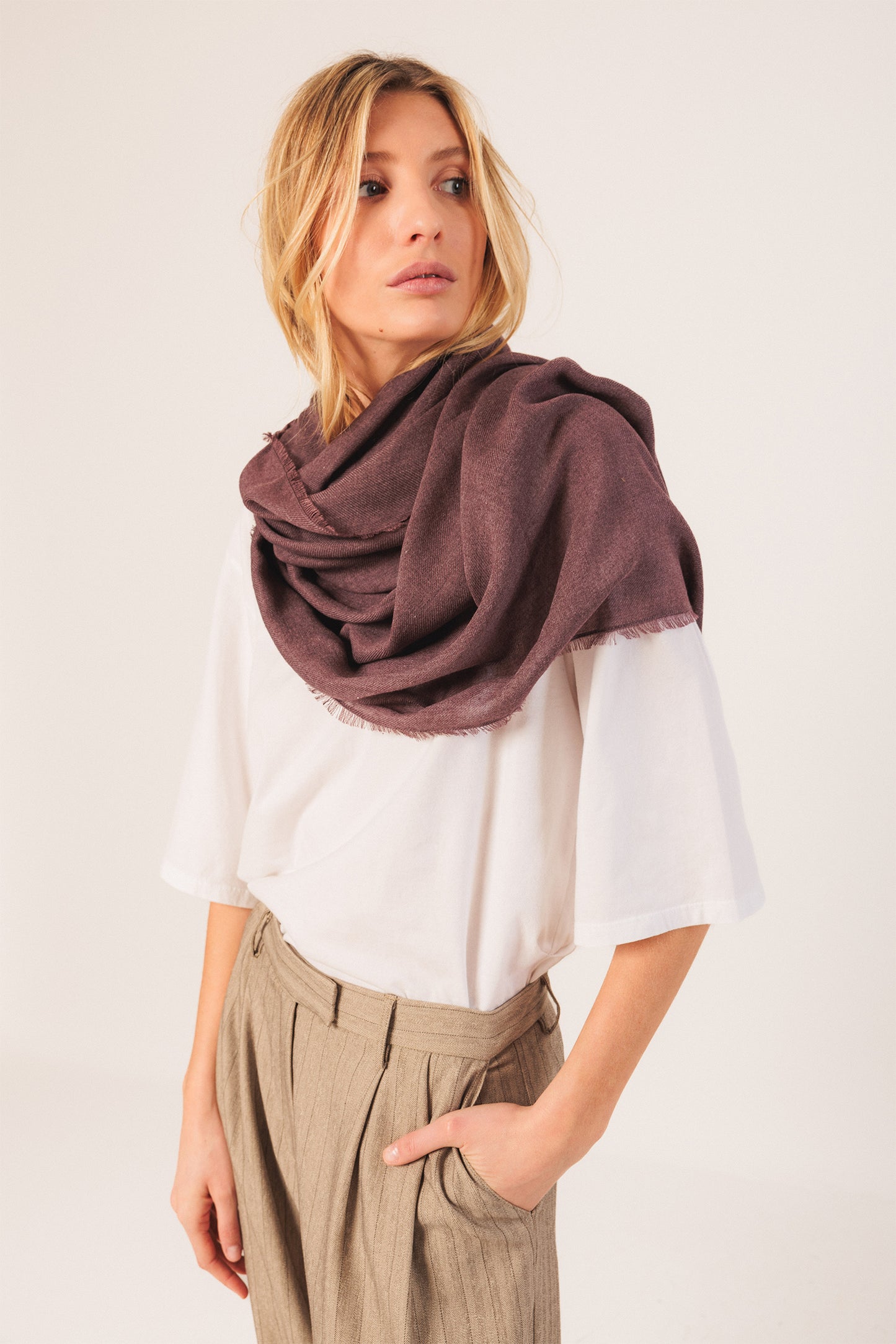 [CL] MELANGE FLARED SCARF
