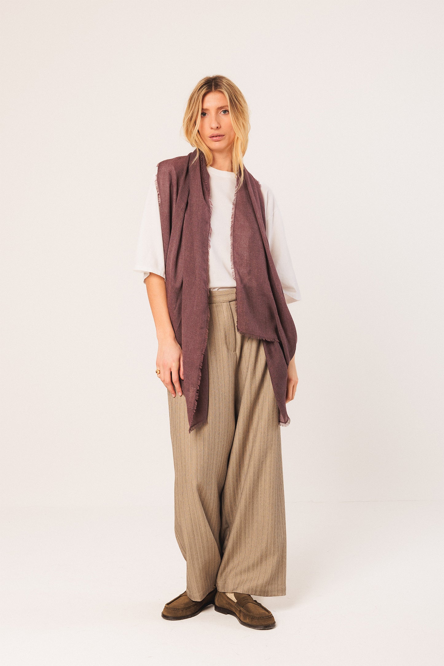 [CL] MELANGE FLARED SCARF