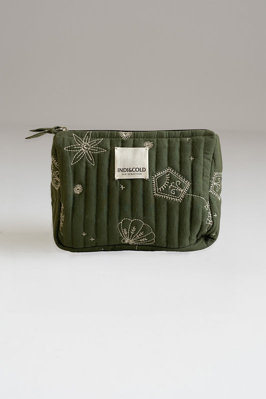 EMBROIDERED QUILTED POUCH 1