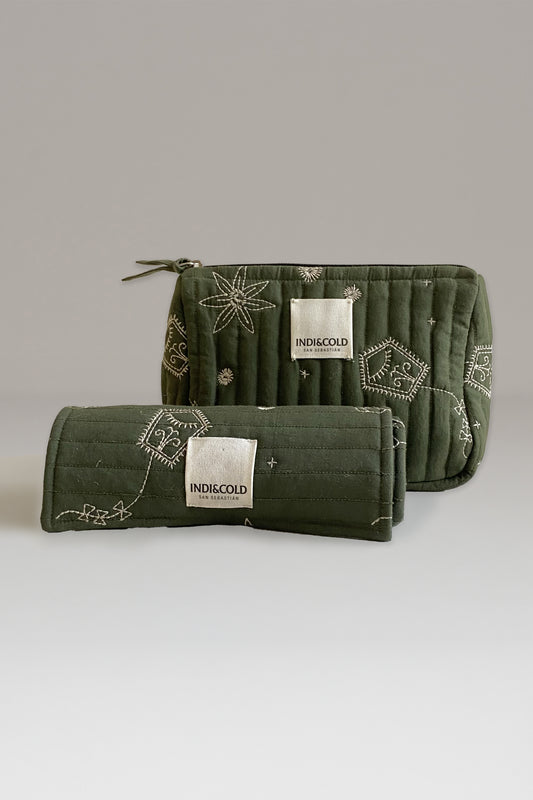 EMBROIDERED QUILTED POUCH 2