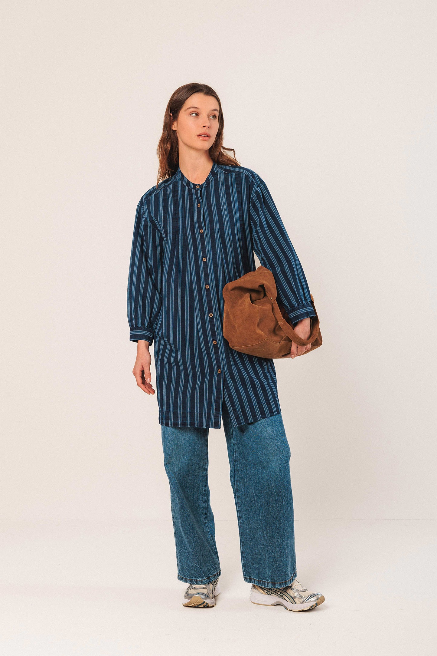SPLIT LEATHER TOTE BAG