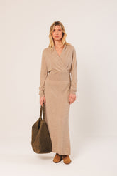 SPLIT LEATHER TOTE BAG