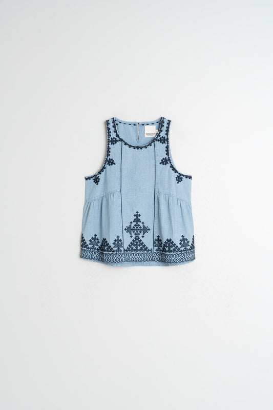 EMBROIDERED DENIM BLOUSE 6