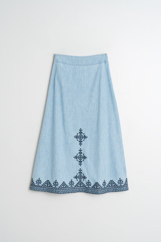 [CL] EMBROIDERED MAXI SKIRT 7
