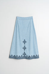 EMBROIDERED MAXI SKIRT