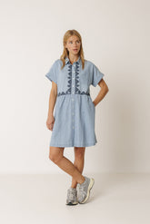 EMBROIDERED SHIRT DRESS