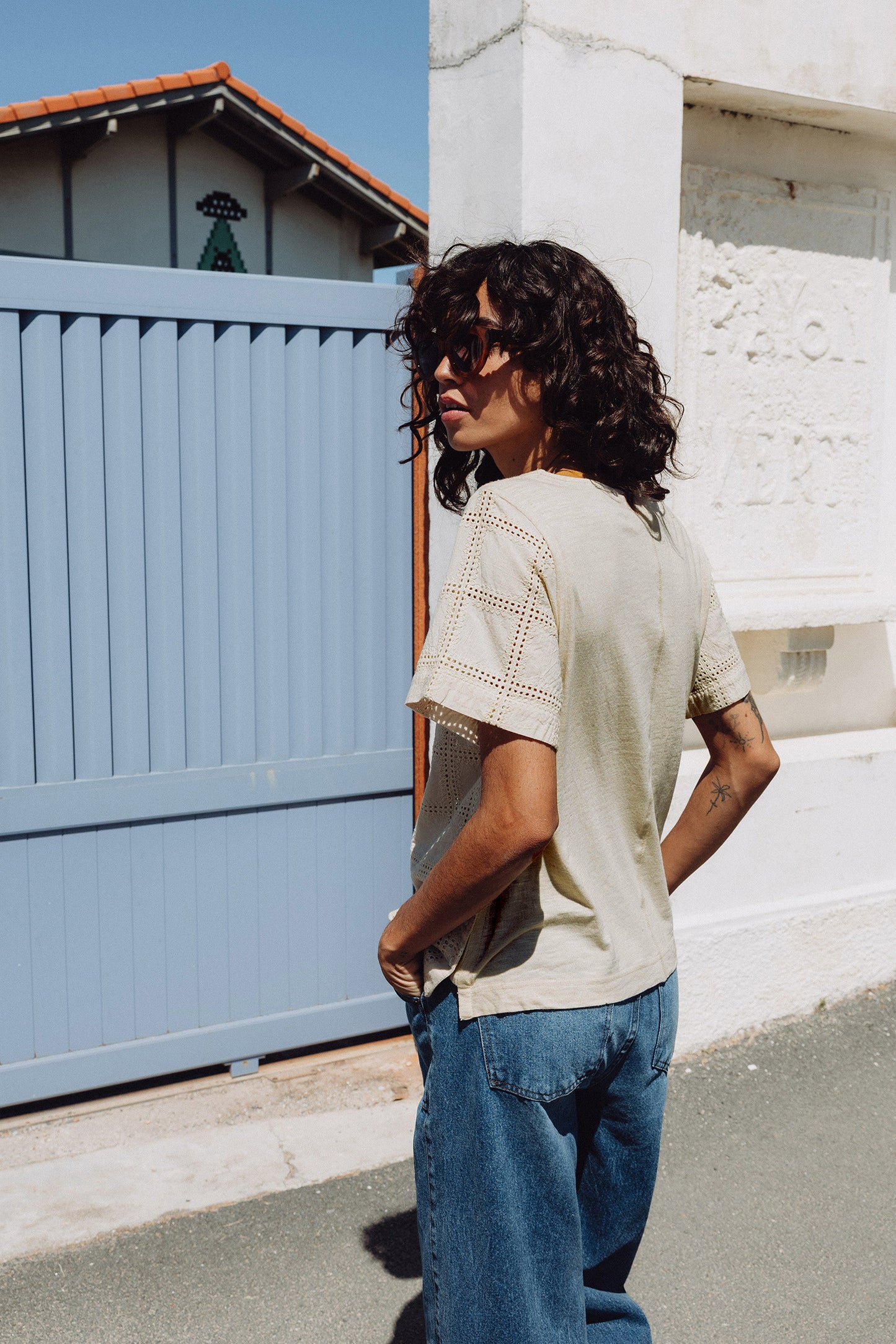 [CL] EMBROIDERED COTTON BLOUSE