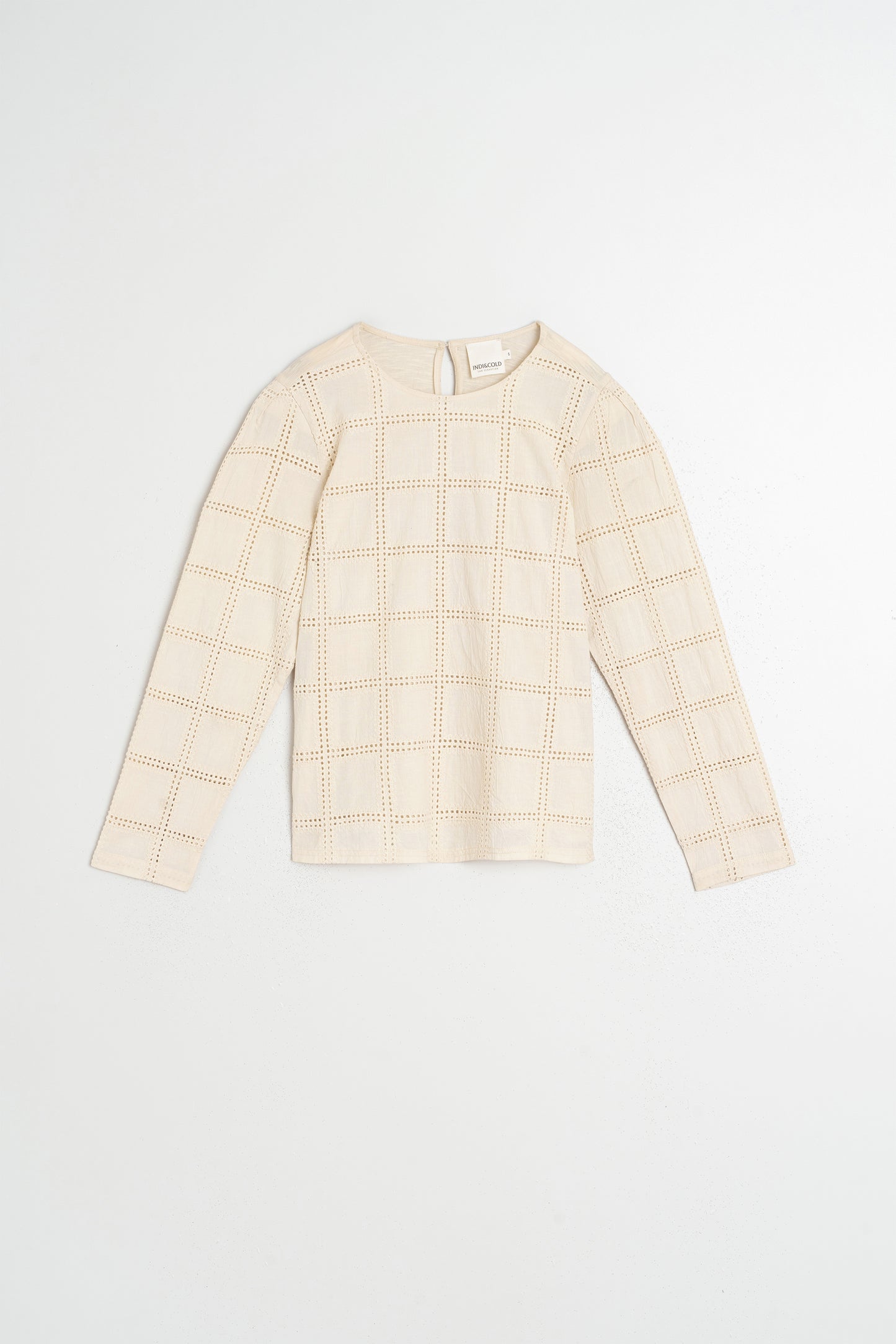 [CL] EMBROIDERED CONTRAST BLOUSE