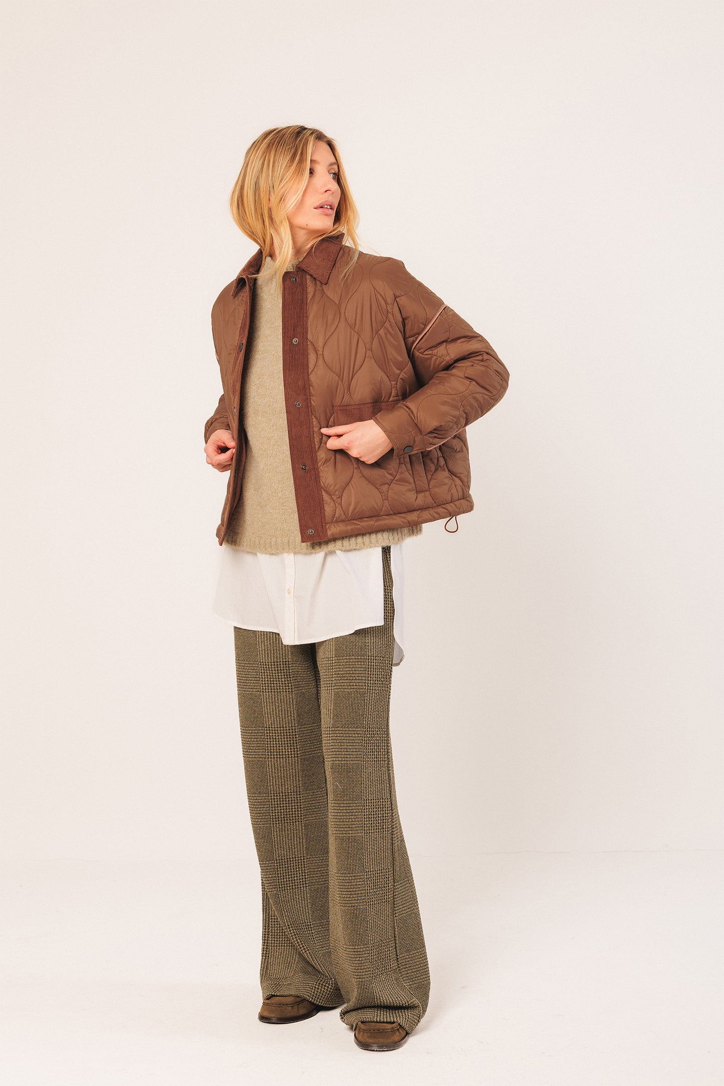 RETRO QUILTED BIKER JACKET