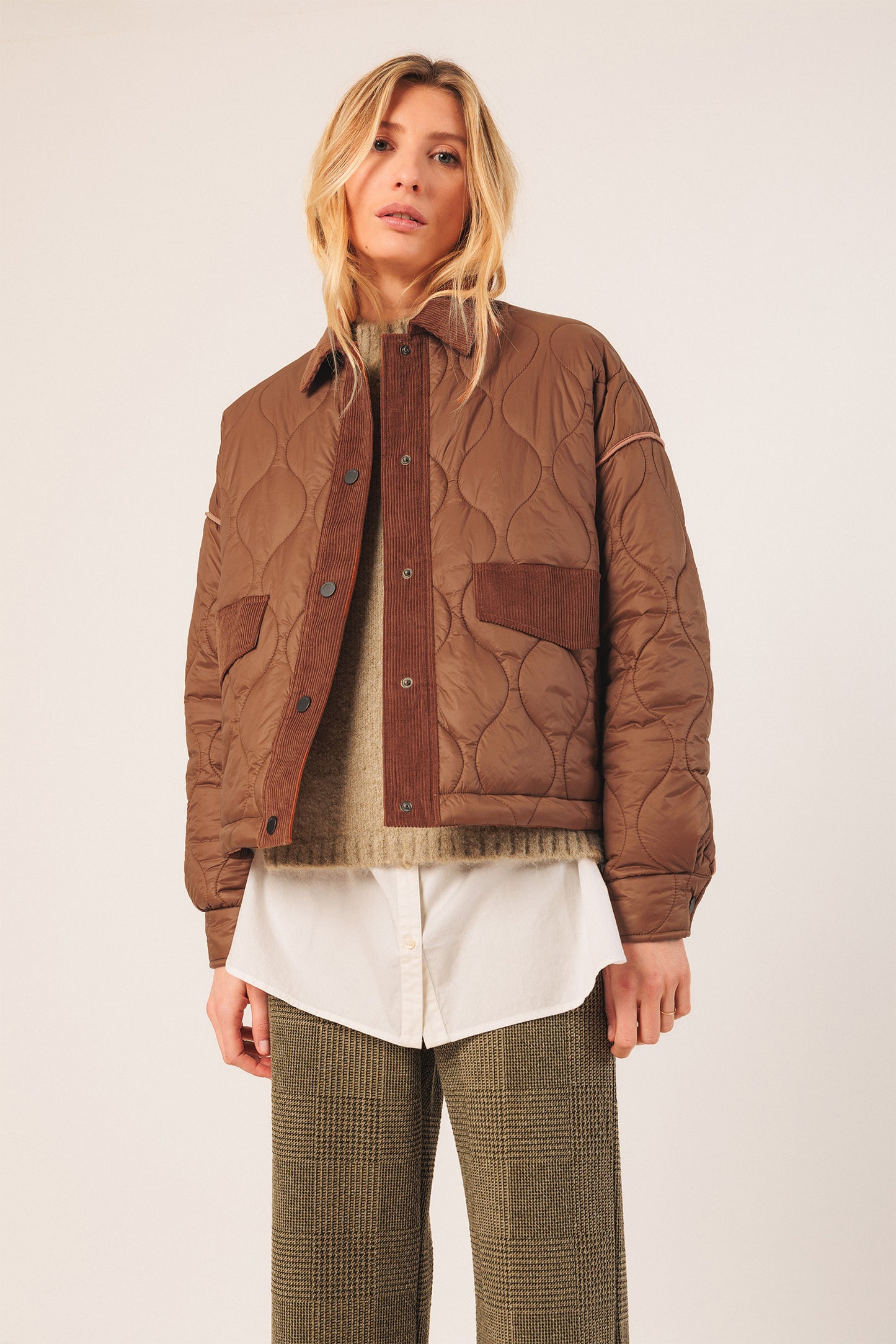 RETRO QUILTED BIKER JACKET
