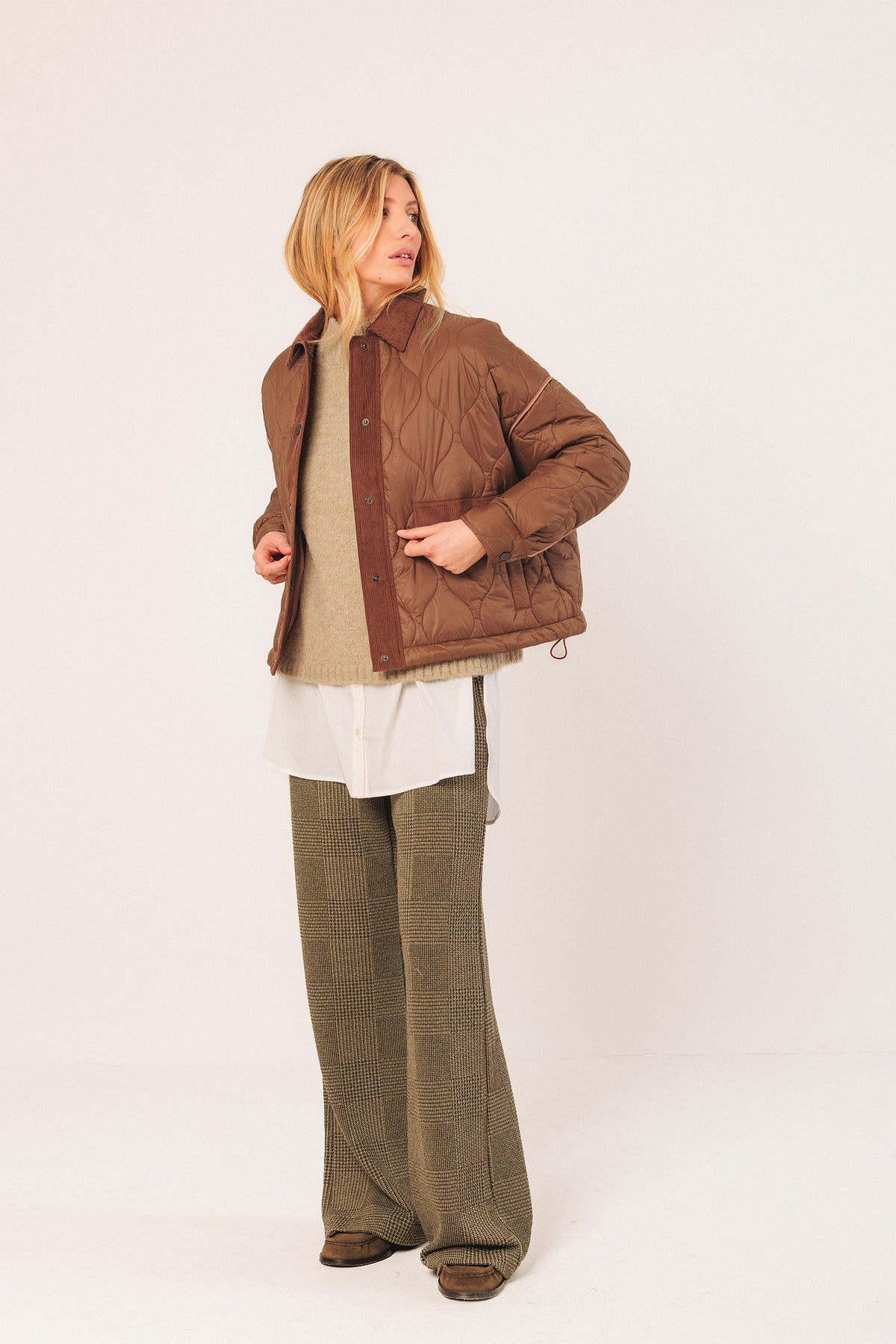 RETRO QUILTED BIKER JACKET