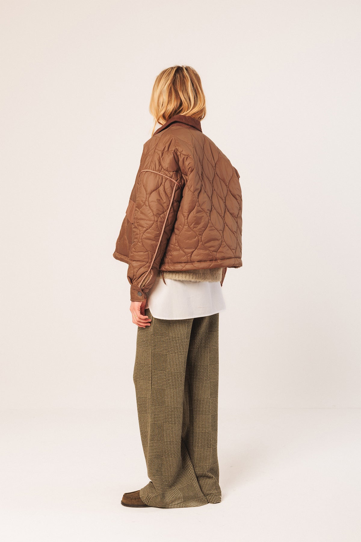 RETRO QUILTED BIKER JACKET