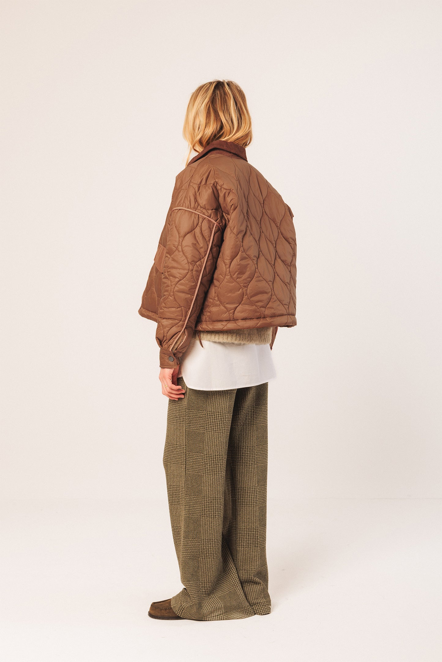 RETRO QUILTED BIKER JACKET