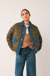 RETRO QUILTED BIKER JACKET