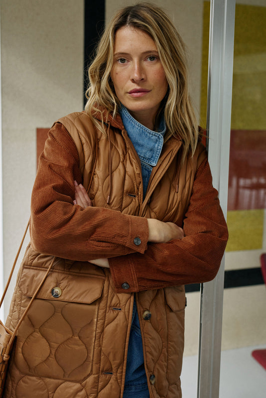 COMBINATION QUILTED COAT 4