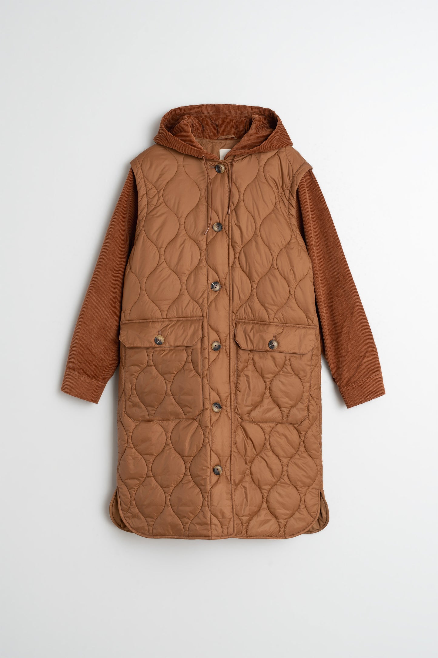 COMBINATION QUILTED COAT