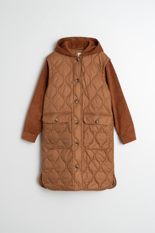 COMBINATION QUILTED COAT