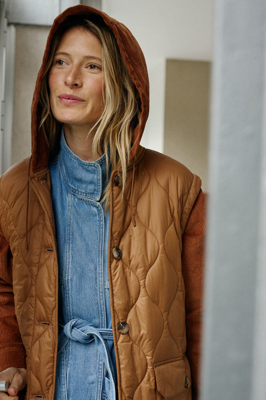 COMBINATION QUILTED COAT 5