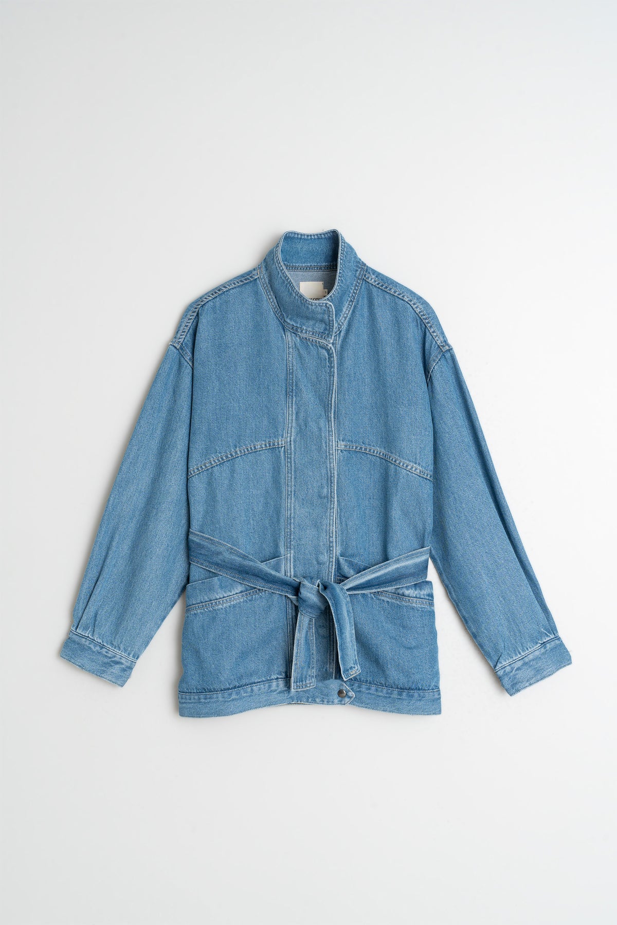 DENIM BELTED JACKET
