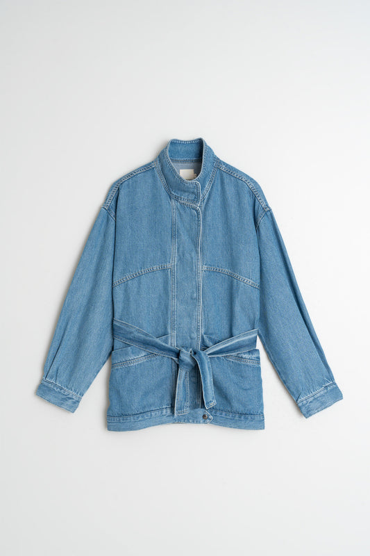 DENIM BELTED JACKET 1