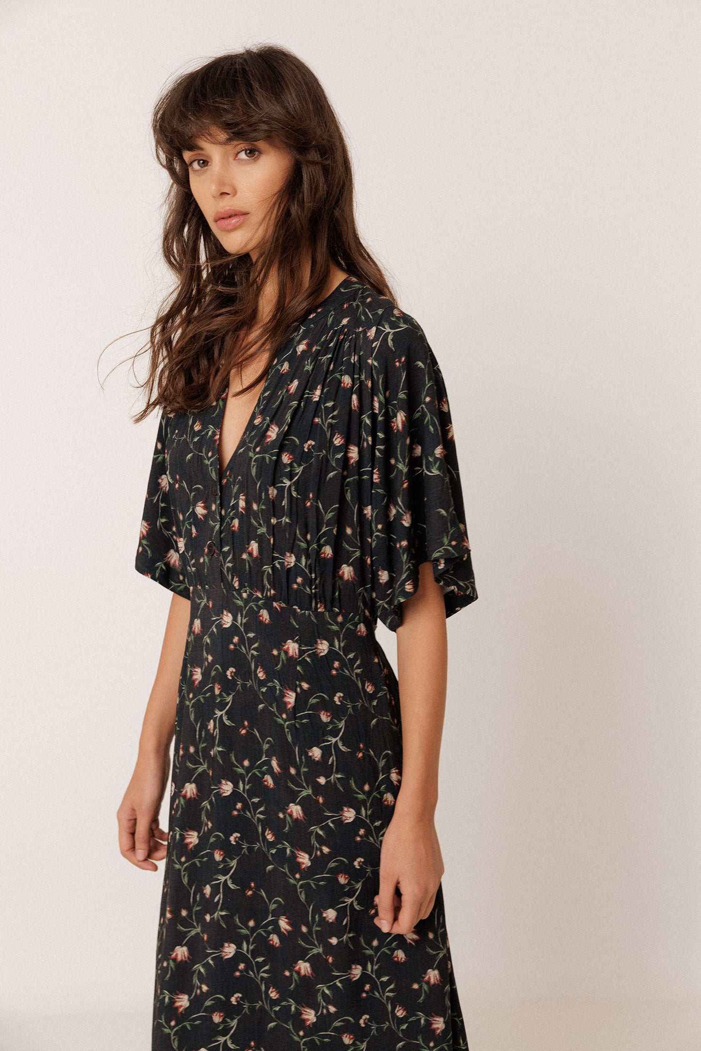 LONG FLORAL PRINT DRESS