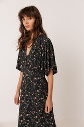 LONG FLORAL PRINT DRESS