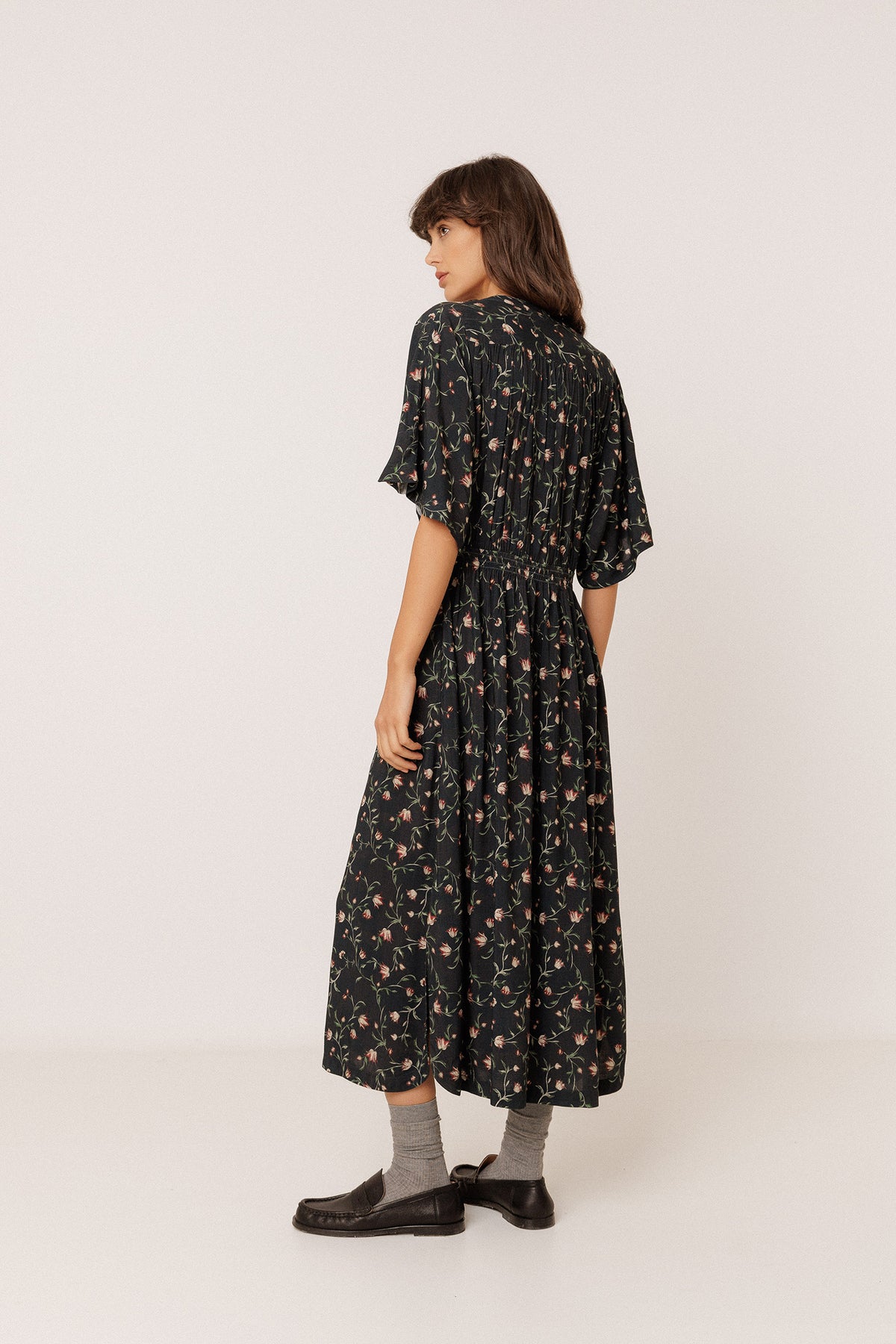 LONG FLORAL PRINT DRESS