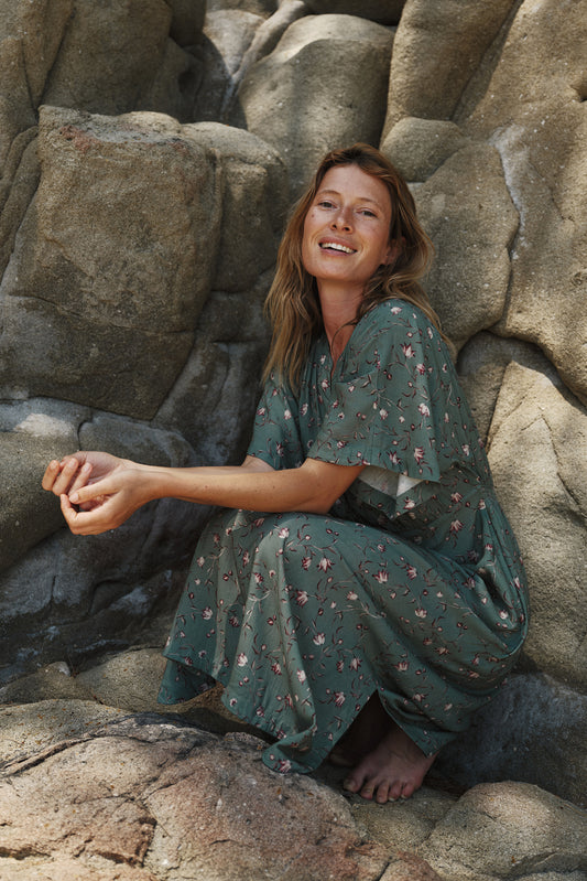LONG FLORAL PRINT DRESS 3