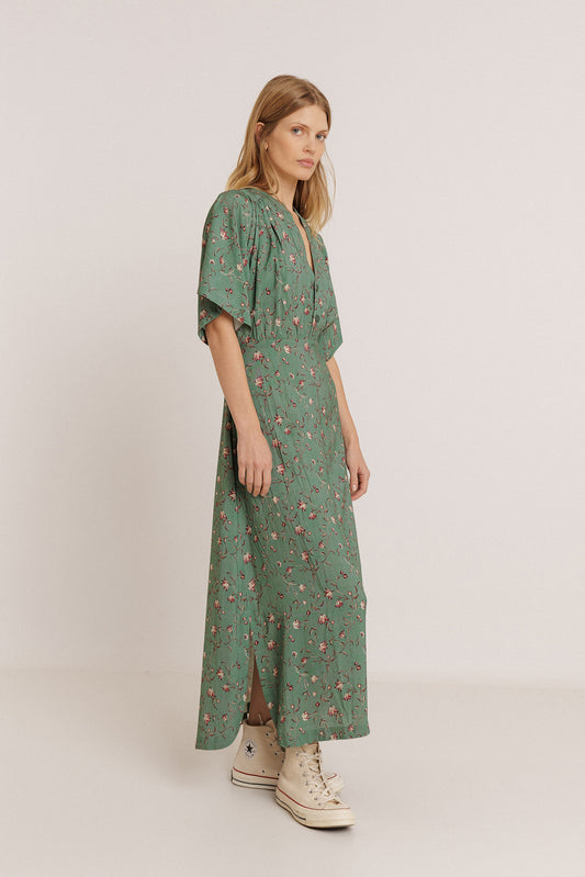 LONG FLORAL PRINT DRESS 5