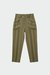 STRIPED CARROT PANTS