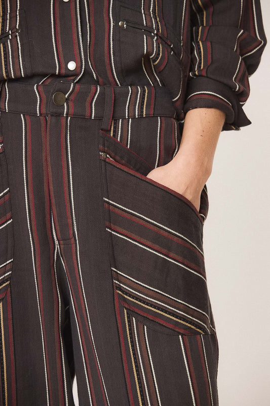 STRIPED CARROT PANTS 3