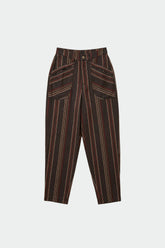 STRIPED CARROT PANTS