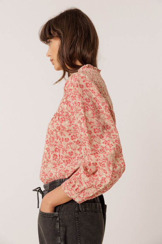 SMOCKED EMBROIDERY SHIRT 3