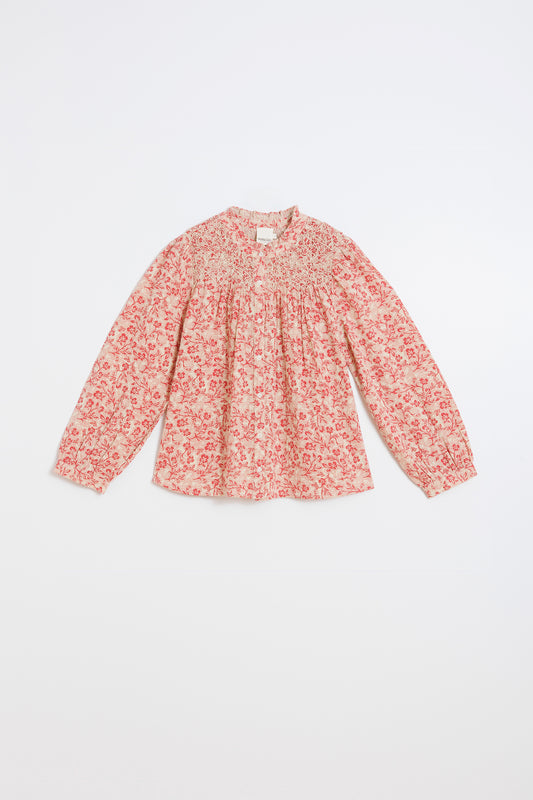 SMOCKED EMBROIDERY SHIRT 5