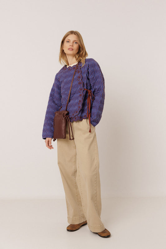 CONTRAST-EMBROIDERY QUILTED JACKET 3