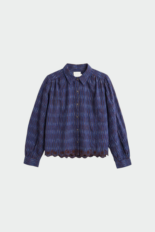 CONTRAST-EMBROIDERY SHIRT 5