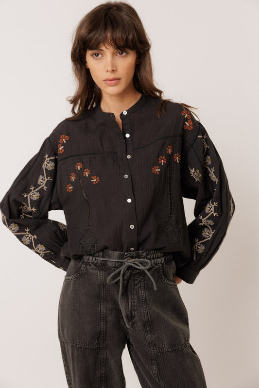 VOLUMINOUS EMBROIDERED SHIRT 1