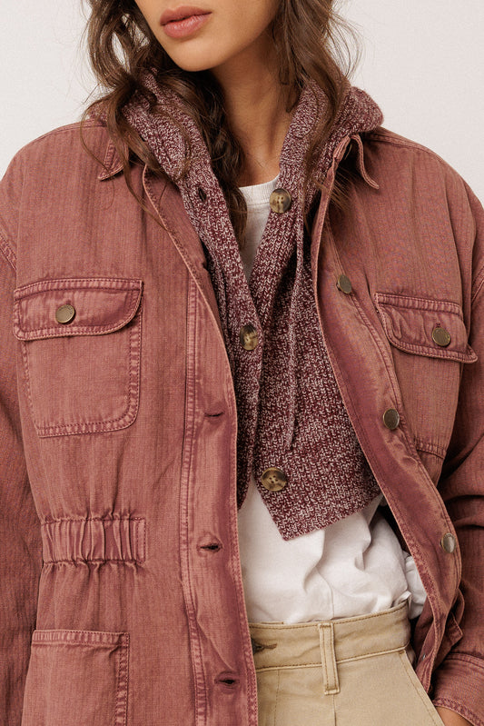 VINTAGE-WASHED HERRINGBONE JACKET 5