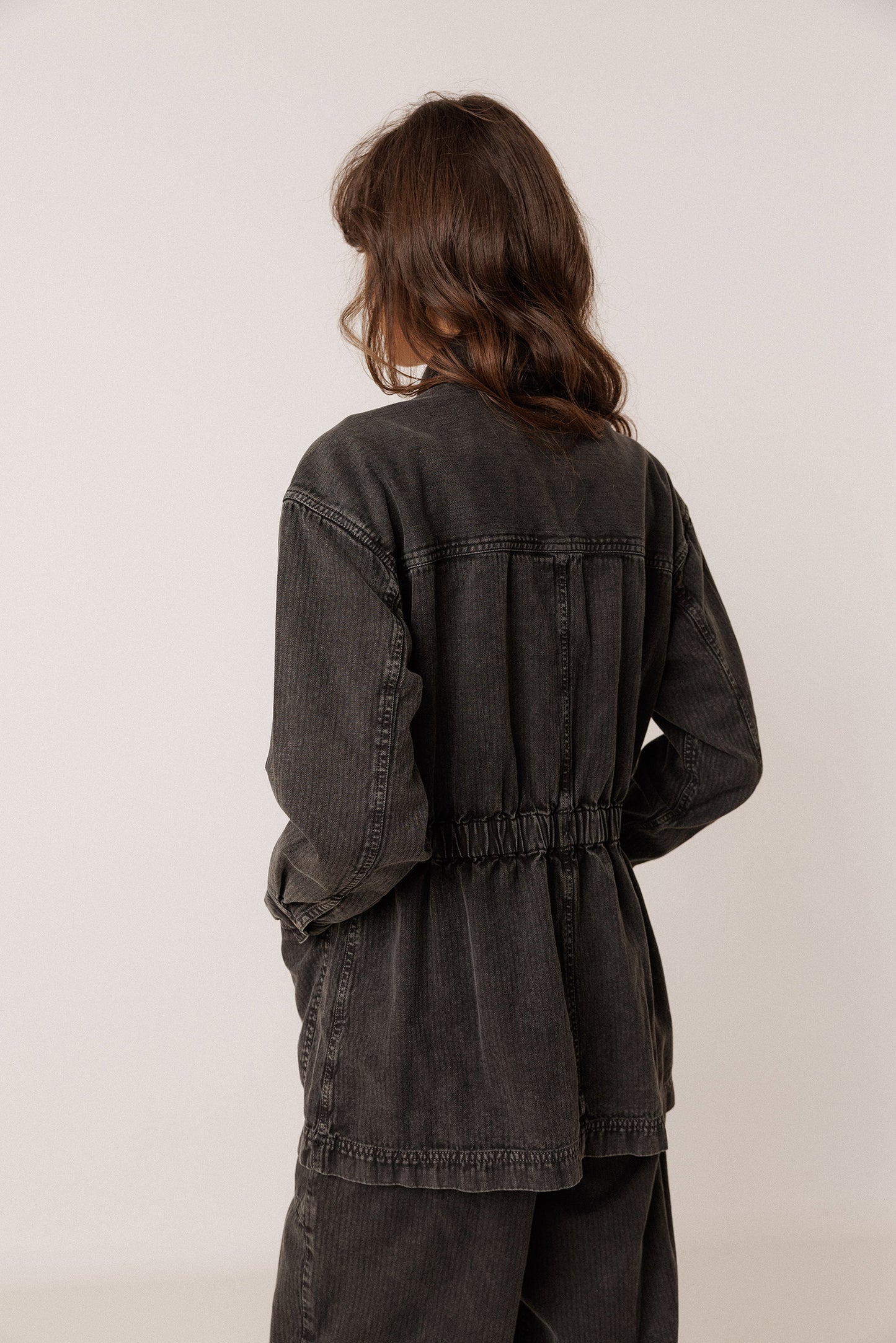 VINTAGE-WASHED HERRINGBONE JACKET