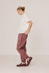 HERRINGBONE CARROT PANTS