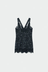 VINTAGE-PRINT LINGERIE TOP