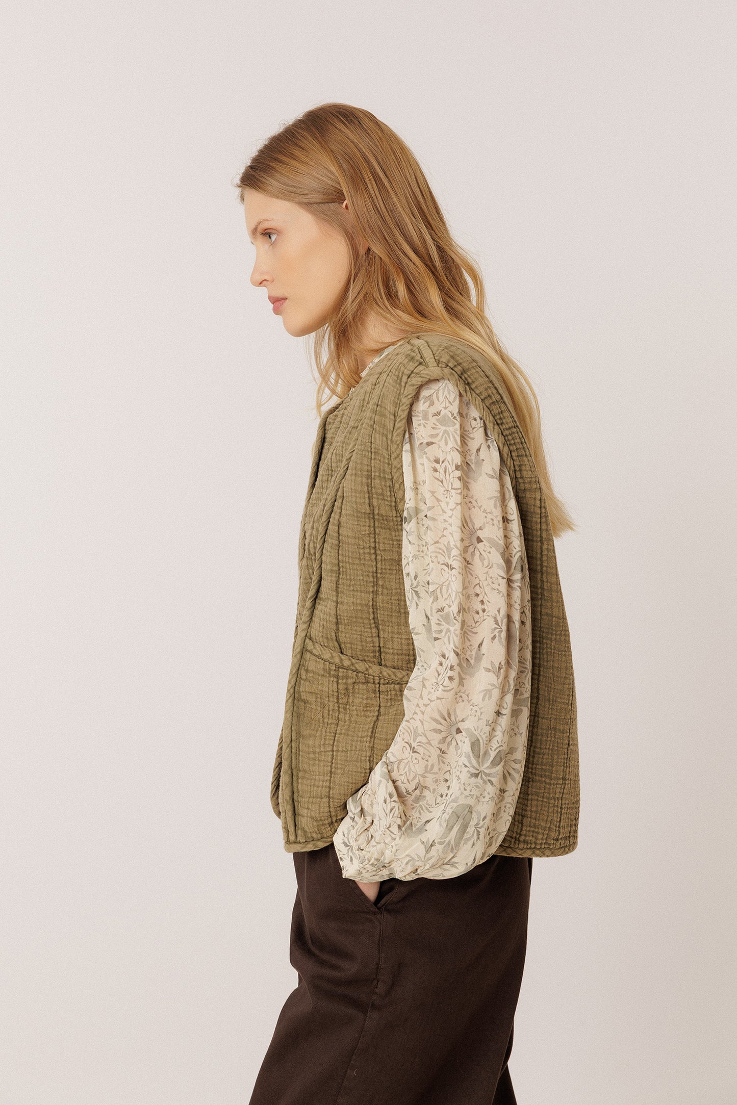 QUILTED COTTON VEST