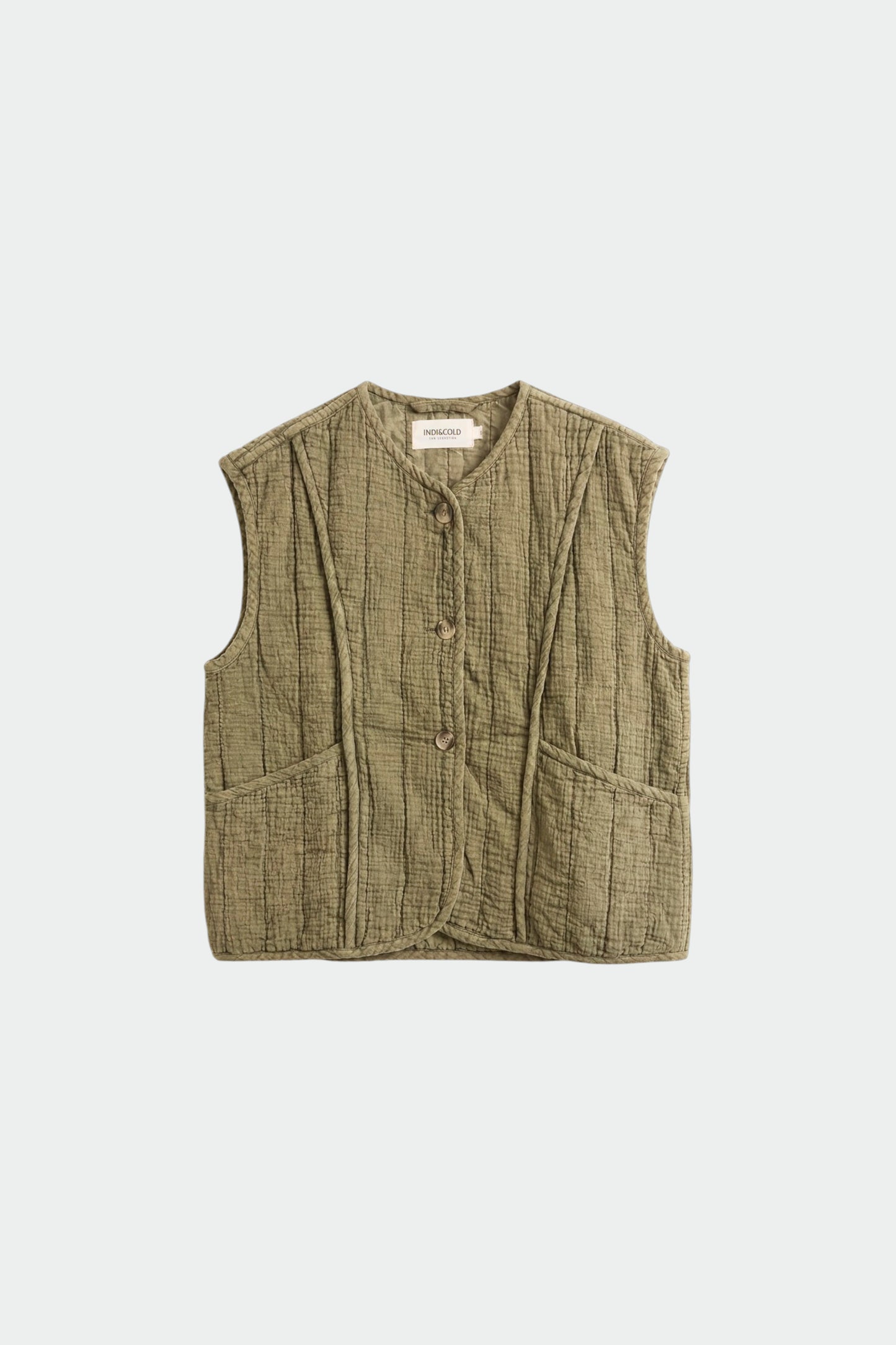 QUILTED COTTON VEST